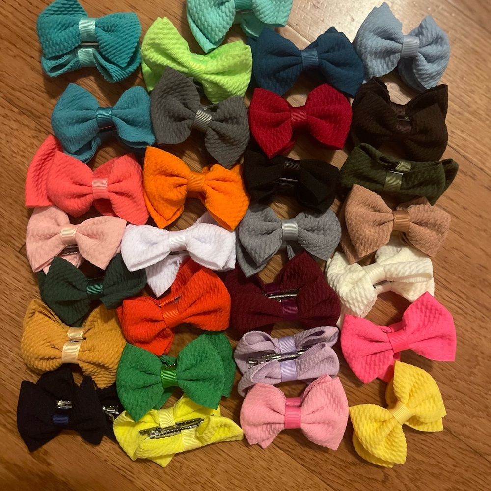 Pigtail Bow Hair Clips Assorted variety